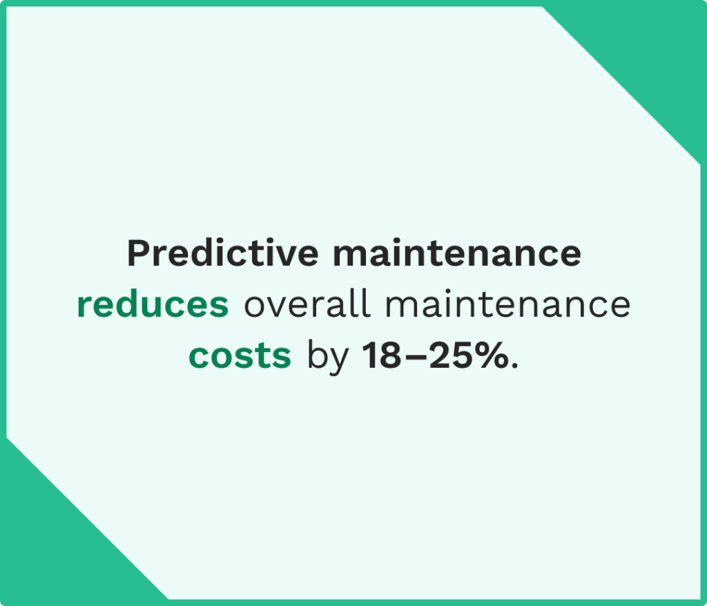 Data on the predictive maintenace and the cost savings.